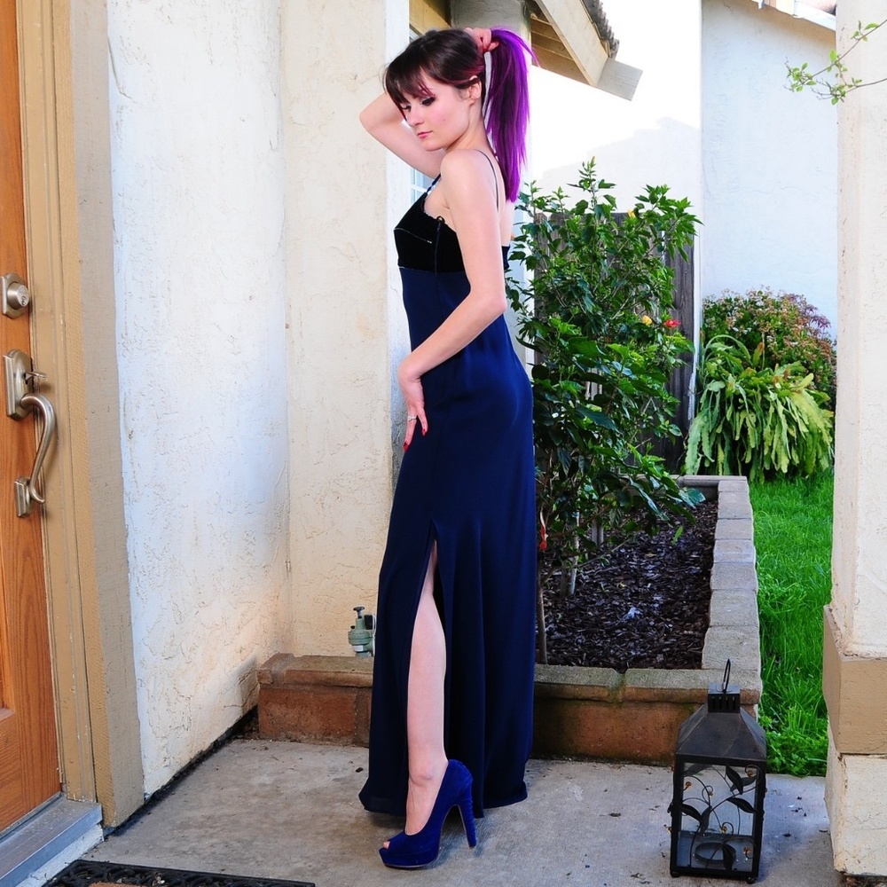 Vintage navy cocktail dress